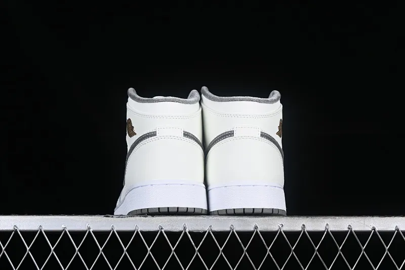 All categories Air Jordan Jordan series basketball shoes Air Jordan 1 Mid G version pure original Air Jordan 1 Mid AJ1 Joe 1 rice gray Chinese culture casual sneakers FB9899-100